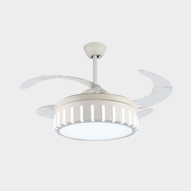 Simple tambour semi-flush lampe à plafond métallière
