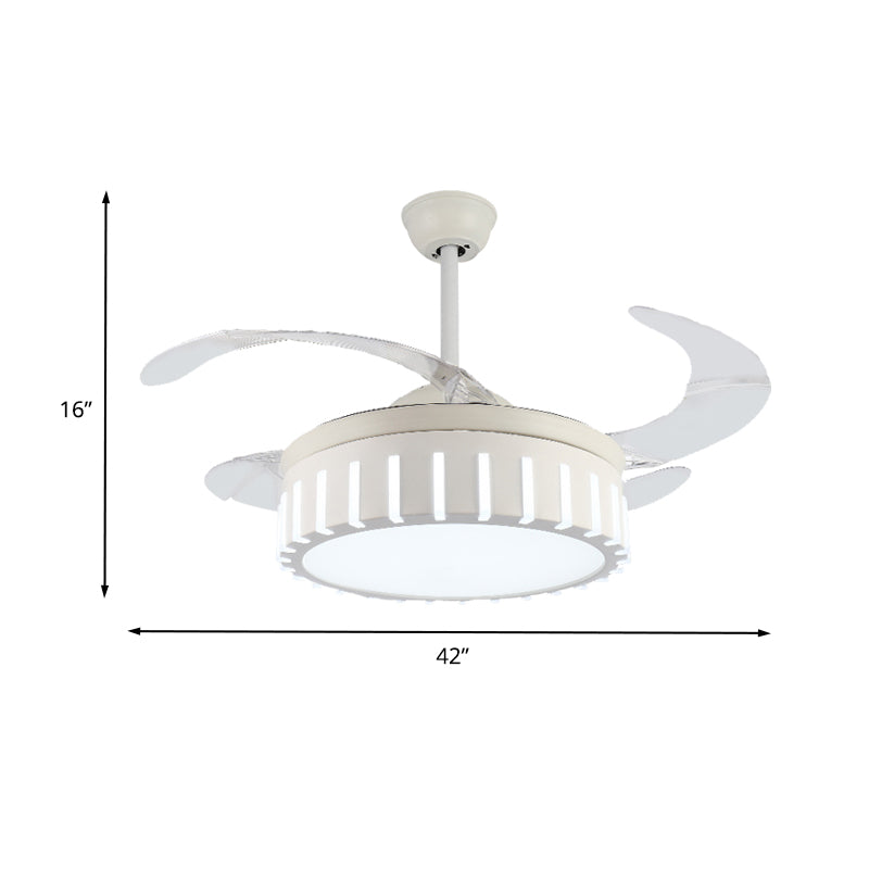 Simple tambour semi-flush lampe à plafond métallière