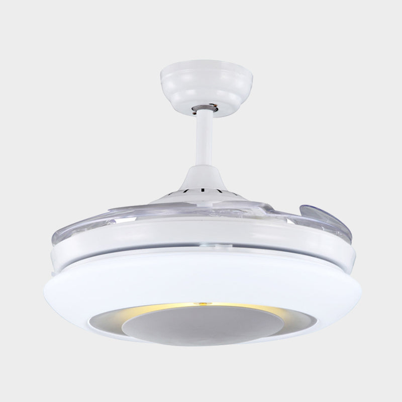 42 "W LED acrylique suspendu la lampe de la lampe moderniste Restaurant de beignet blanc 4 Pares transparentes semi-rince