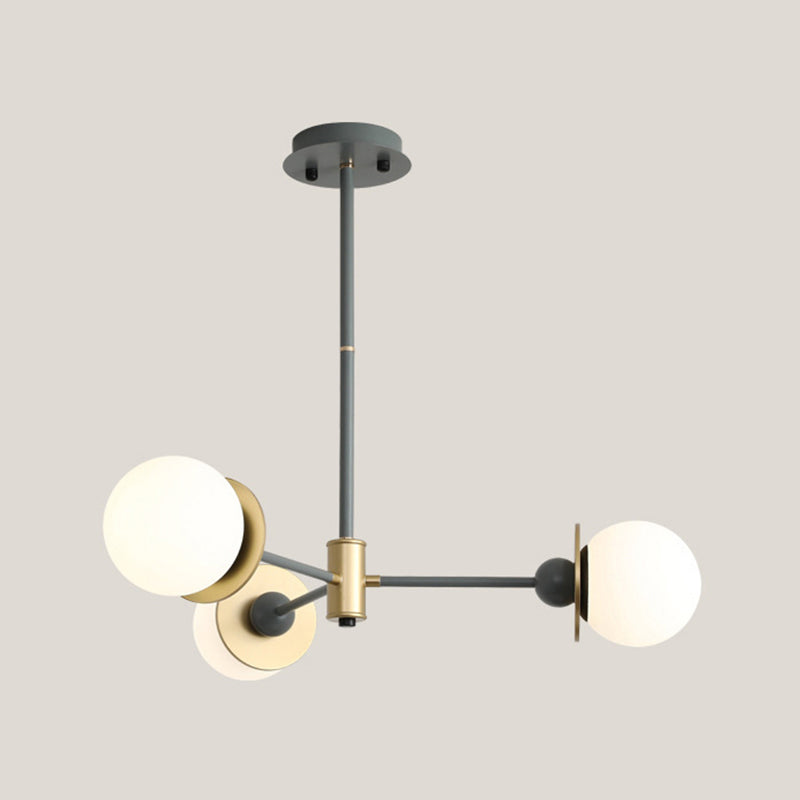 Lampadario bianco lampadario in vetro moderno apparecchio di illuminazione sospesa per sala da pranzo