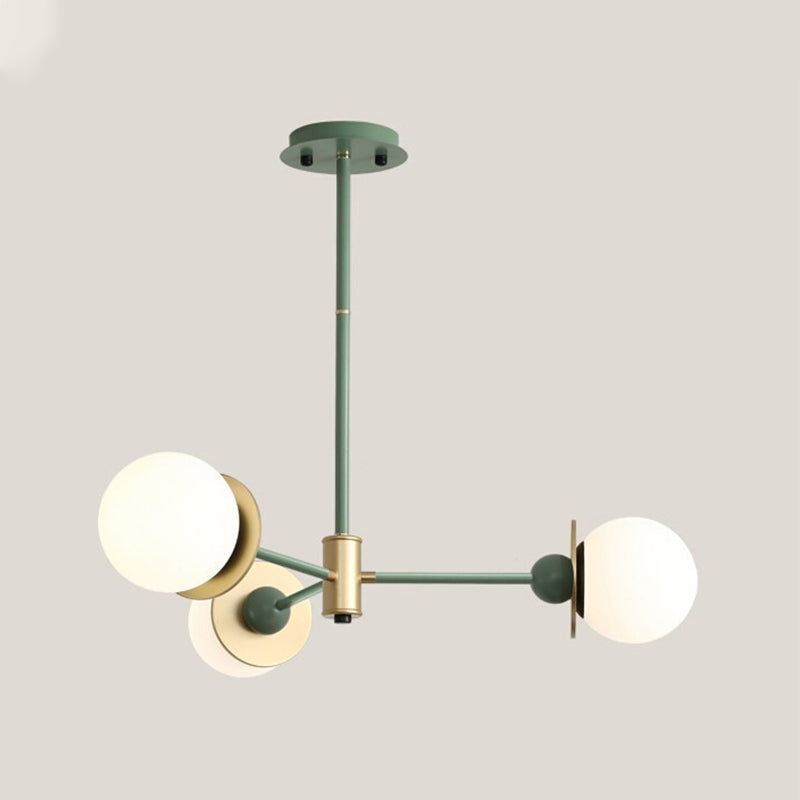 Lampadario bianco lampadario in vetro moderno apparecchio di illuminazione sospesa per sala da pranzo