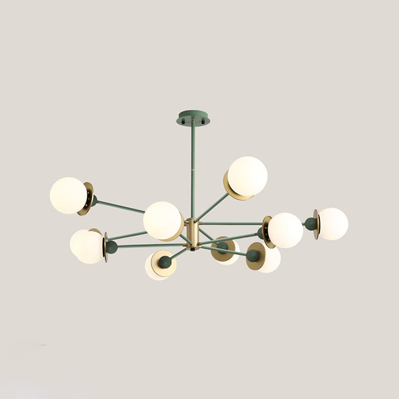 Lampadario bianco lampadario in vetro moderno apparecchio di illuminazione sospesa per sala da pranzo