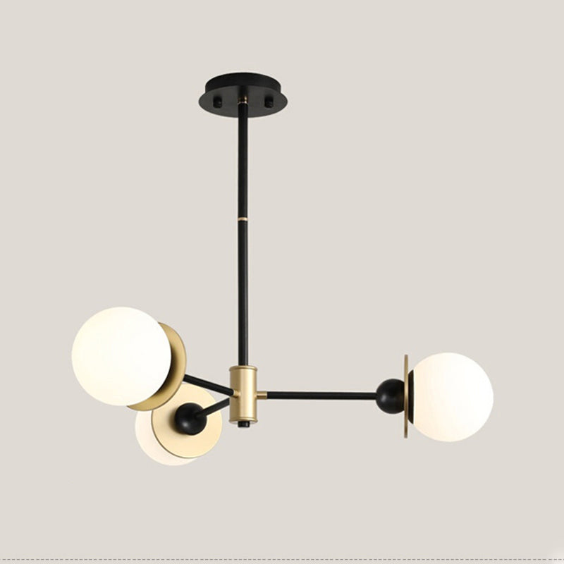 Lampadario bianco lampadario in vetro moderno apparecchio di illuminazione sospesa per sala da pranzo