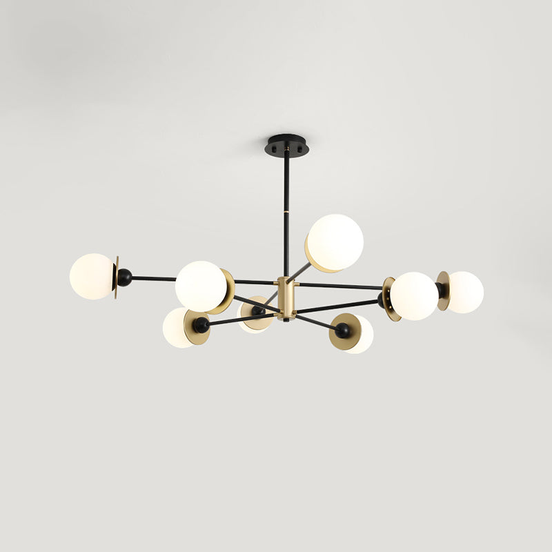 Lampadario bianco lampadario in vetro moderno apparecchio di illuminazione sospesa per sala da pranzo