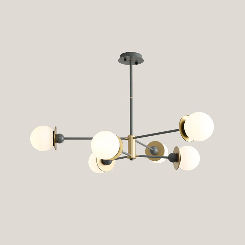Lampadario bianco lampadario in vetro moderno apparecchio di illuminazione sospesa per sala da pranzo