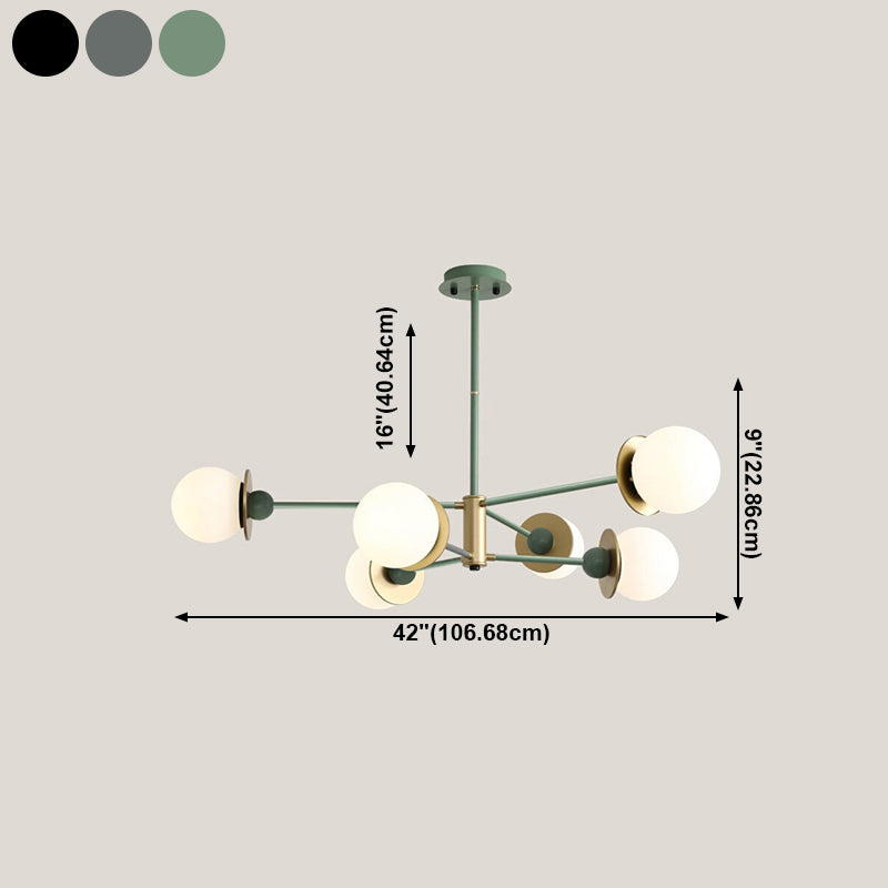 Lampadario bianco lampadario in vetro moderno apparecchio di illuminazione sospesa per sala da pranzo