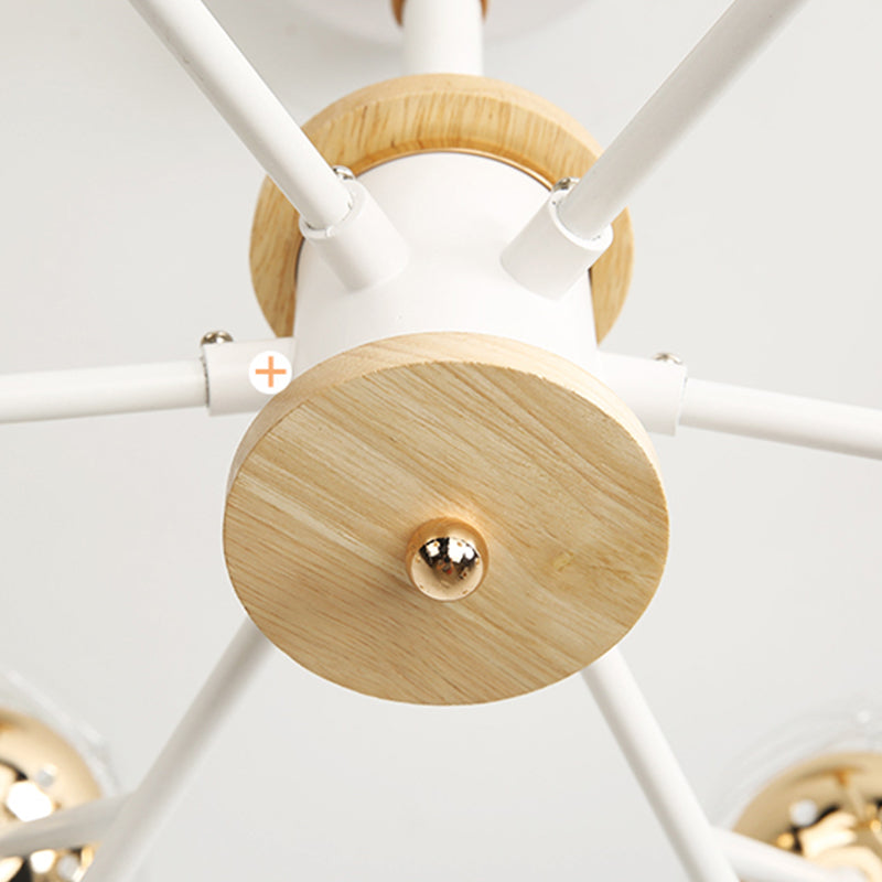 Glass Modern Chandelier Lighting Minimalistic Suspension Light for Dining Room