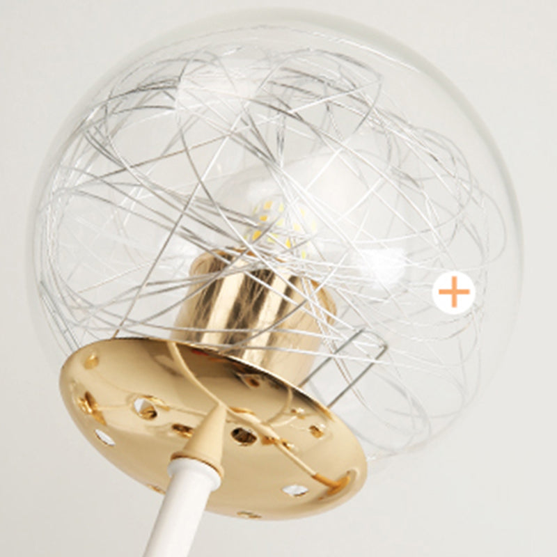 Glass Modern Chandelier Lighting Minimalistic Suspension Light for Dining Room