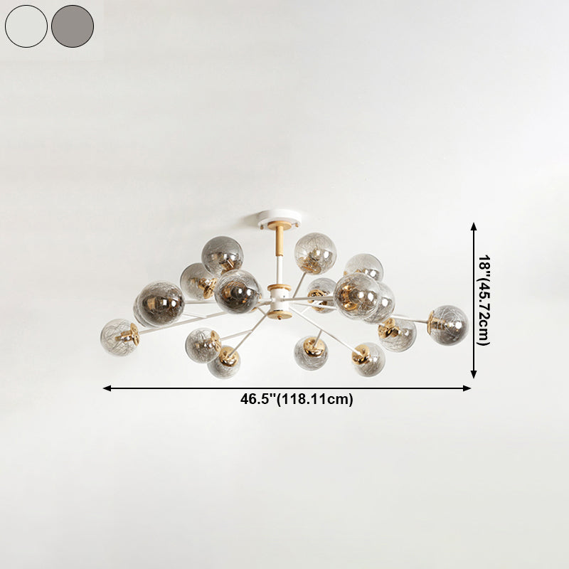 Glass Modern Chandelier Lighting Minimalistic Suspension Light for Dining Room