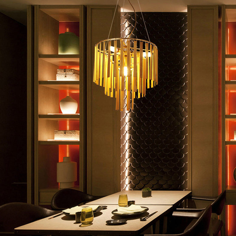 Minimalist Bamboo Pendant Lighting Fixture Dining Room Ceiling Chandelier