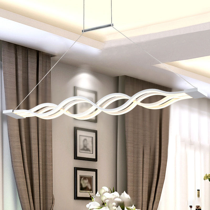 Candelera de techo de forma de onda LED