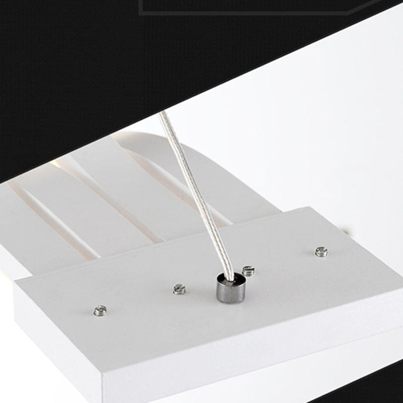 LED Wave Shape Ceiling Chandelier Nordic Modern Dining Room Pendant Light