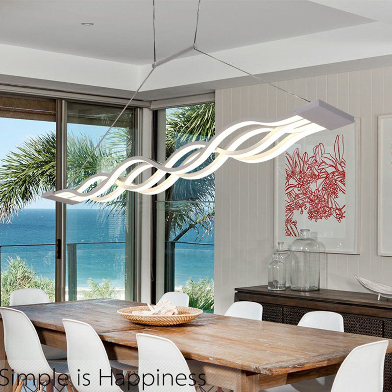 Candelera de techo de forma de onda LED