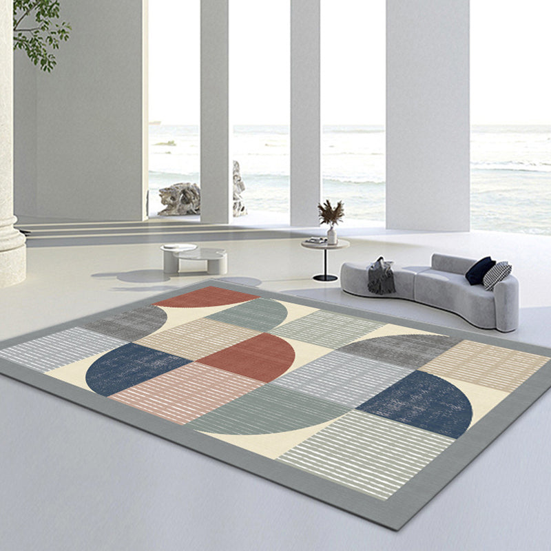 Lichtgroen Modern Rug Polyester Grafisch Tapijten Niet-slip achterste tapijt voor thuisdecoratie