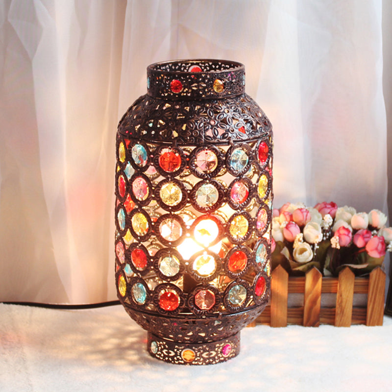 1 lampe de table de nuit à lanterne légère