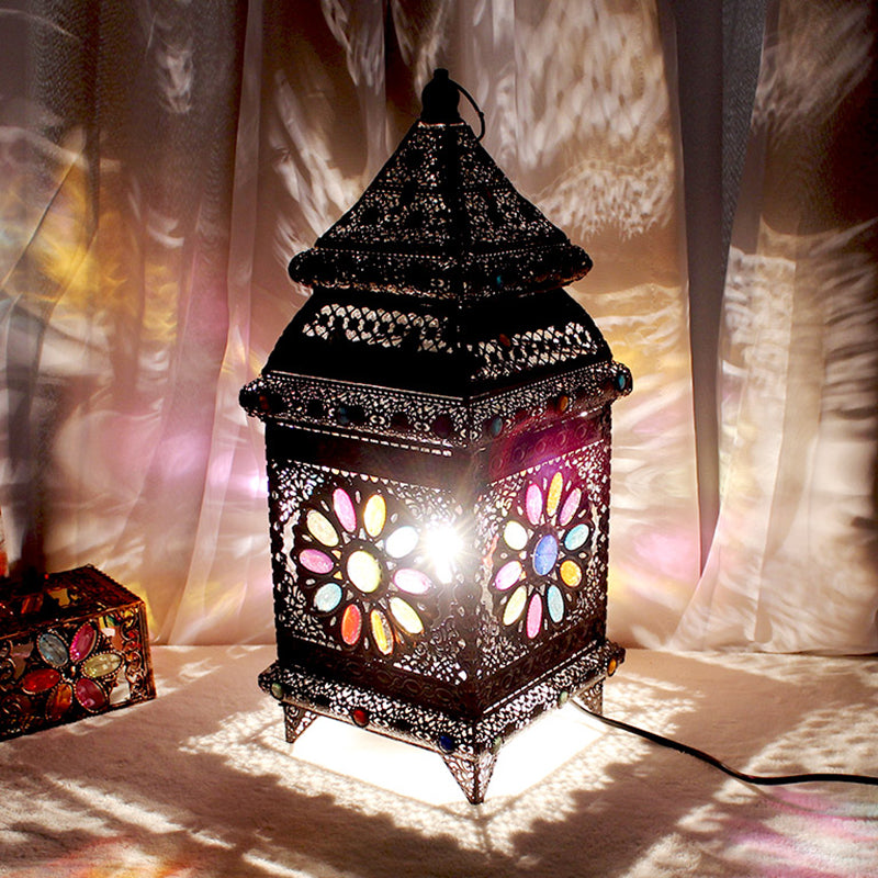 LANTERNE CHAMBRE NIGHT Table Lighting Bohemian Metal 1 Bulbe Bronze Nightstand