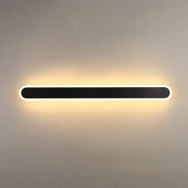 Zeitgenössischer Stil lineare Wandleuchten Metall 1 Leichte LED -Wandmontagelampe