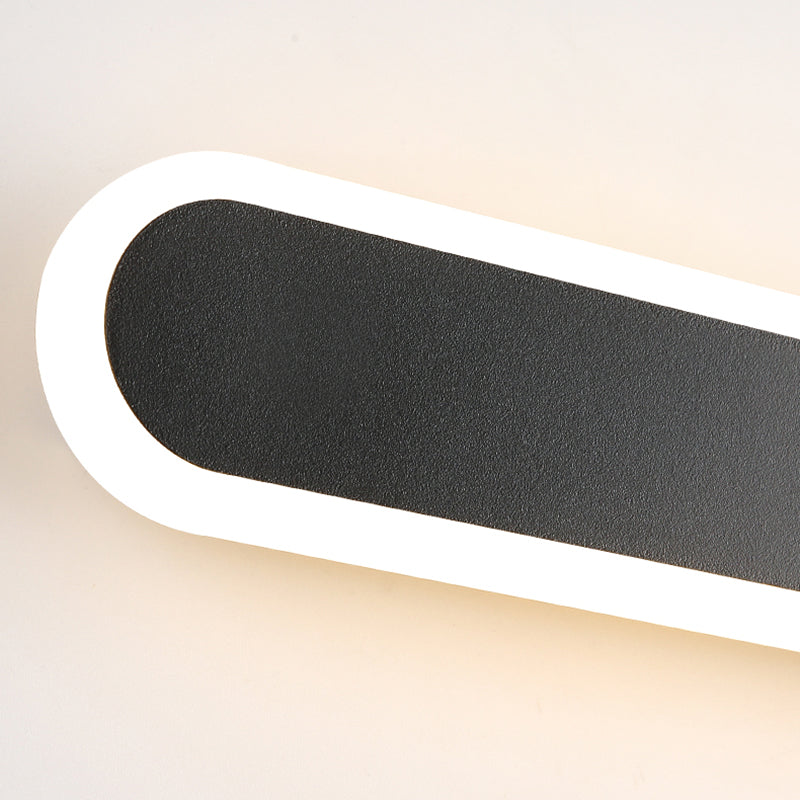 Zeitgenössischer Stil lineare Wandleuchten Metall 1 Leichte LED -Wandmontagelampe