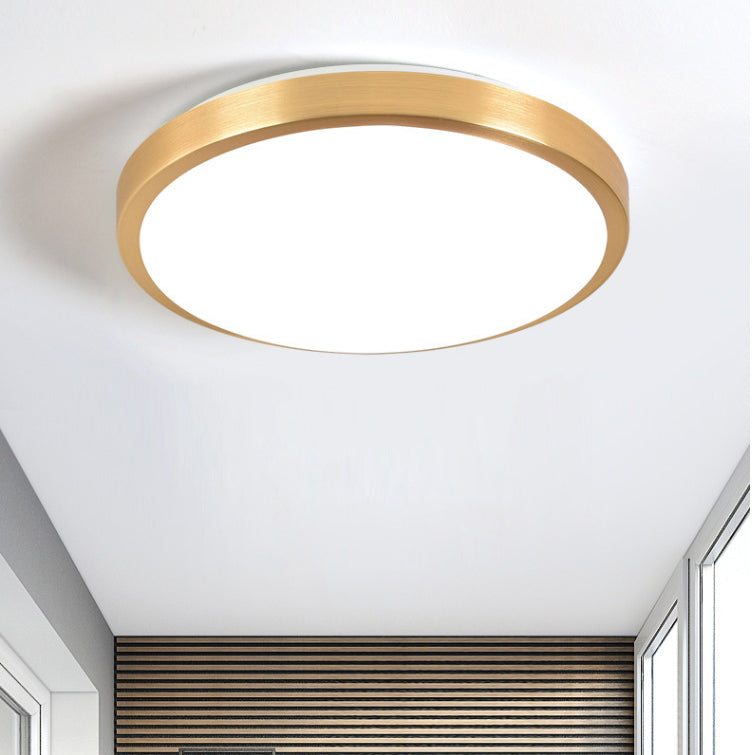 Moderne eenvoudige LED-plafondlamp aluminium ronde inbouwmontage voor gang
