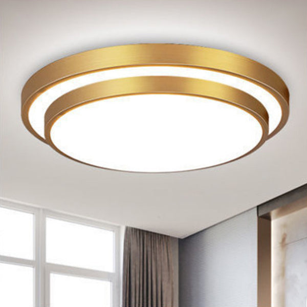 Moderne eenvoudige LED-plafondlamp aluminium ronde inbouwmontage voor gang