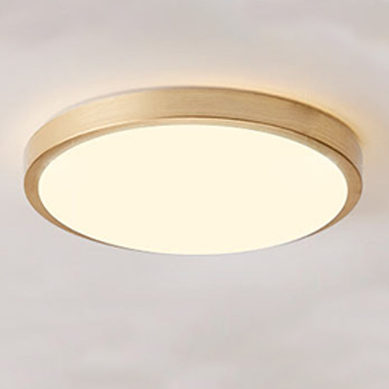 Moderne eenvoudige LED-plafondlamp aluminium ronde inbouwmontage voor gang