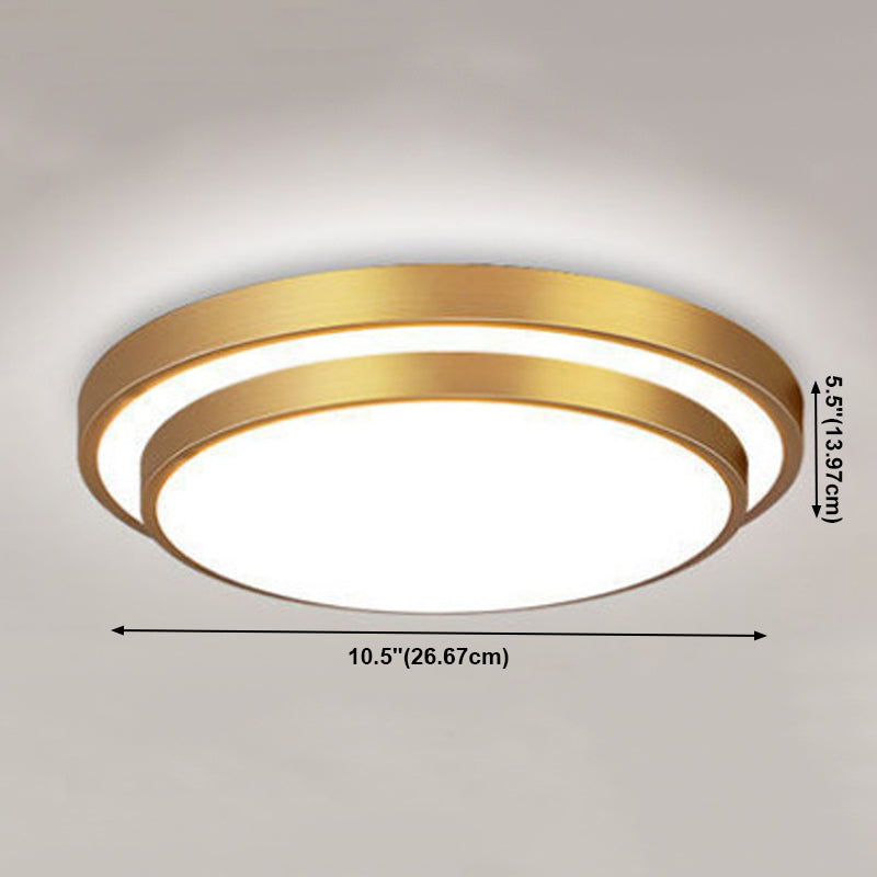 Moderne eenvoudige LED-plafondlamp aluminium ronde inbouwmontage voor gang