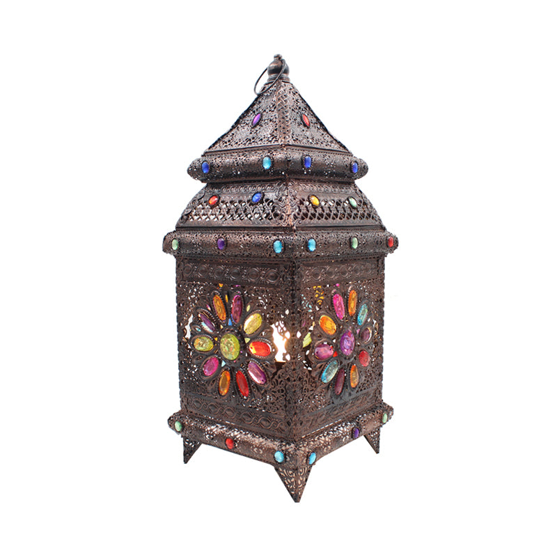LANTERNE CHAMBRE NIGHT Table Lighting Bohemian Metal 1 Bulbe Bronze Nightstand