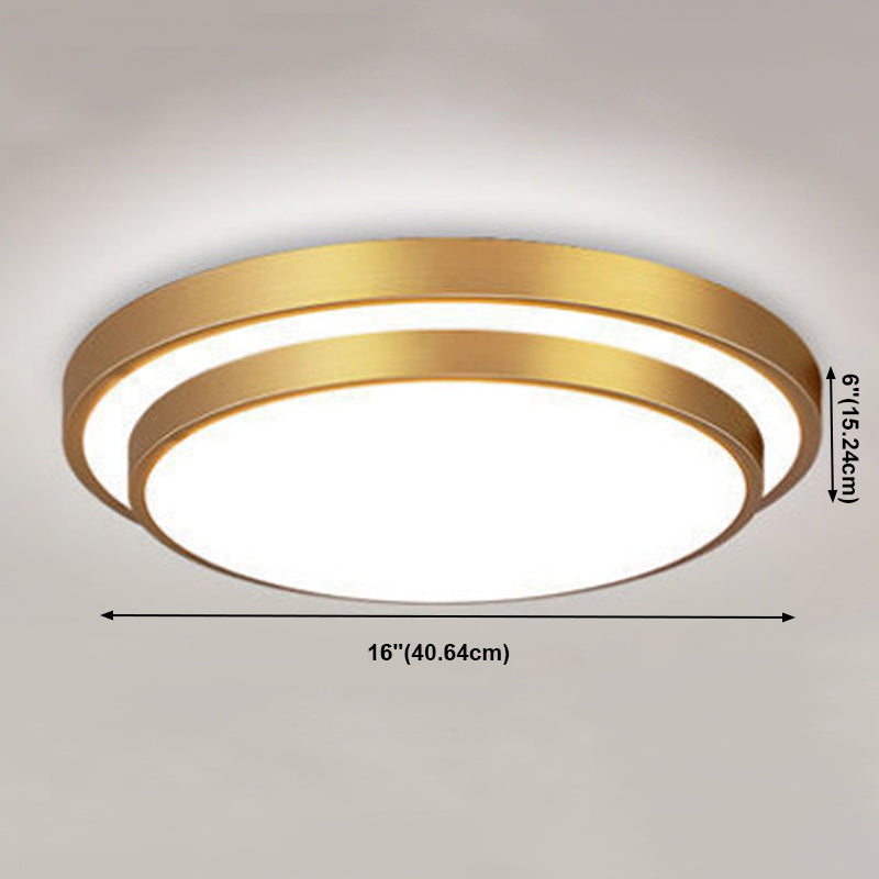 Moderne eenvoudige LED-plafondlamp aluminium ronde inbouwmontage voor gang
