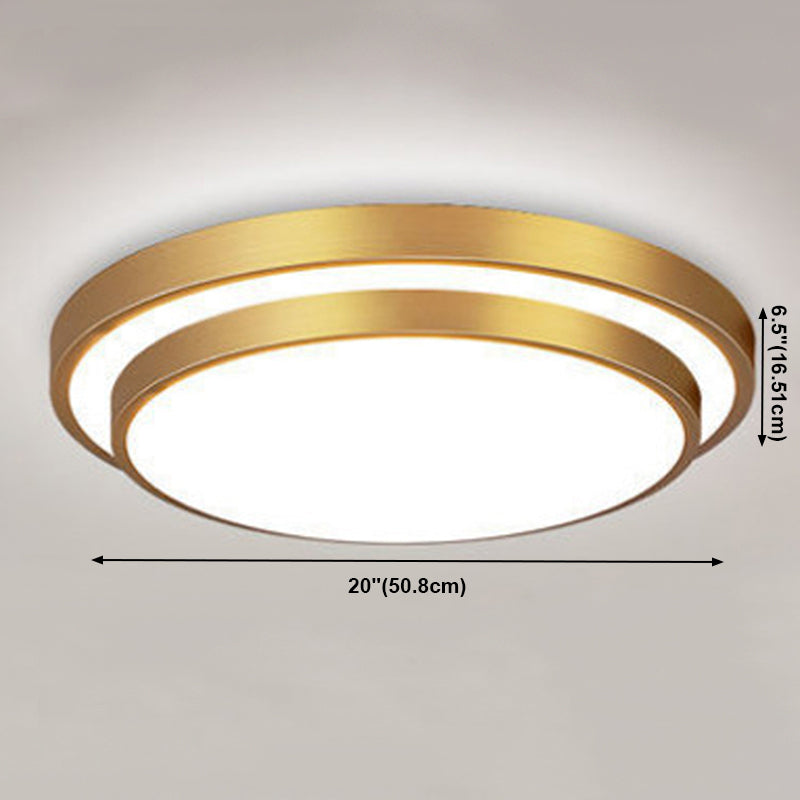 Moderne eenvoudige LED-plafondlamp aluminium ronde inbouwmontage voor gang