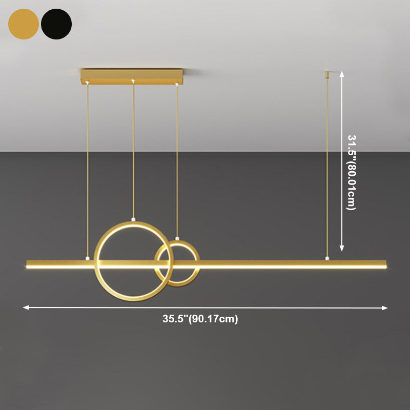 Geometric Island Lights Contemporary Metal Island Pendants for Dining Room