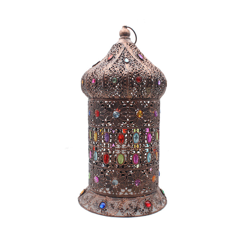 Illuminazione da comodino per camera da letto vuota, lampada da comodino in metallo boemo, 1 lampadina, in bronzo