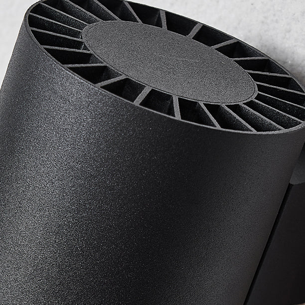 1-Licht-Zylinderwandleuchten zeitgenössischer Stil Metallwandmontage in Schwarz