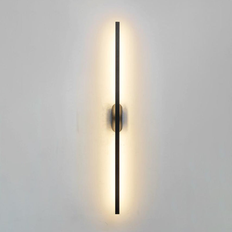 Zeitgenössischer Stil gerade Wandleuchten Metall 1 Leuchtet LED Wandhalterung in Schwarz
