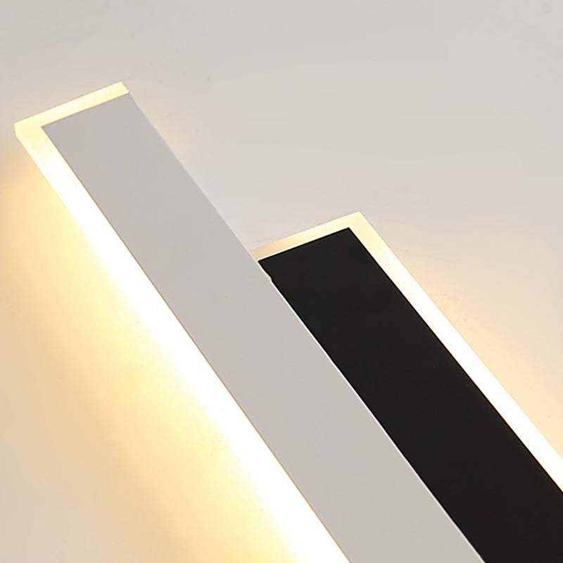 Contemporary Style Linear Wall Light Fixtures Metal 2 Lights Led Wall Mount Lamp