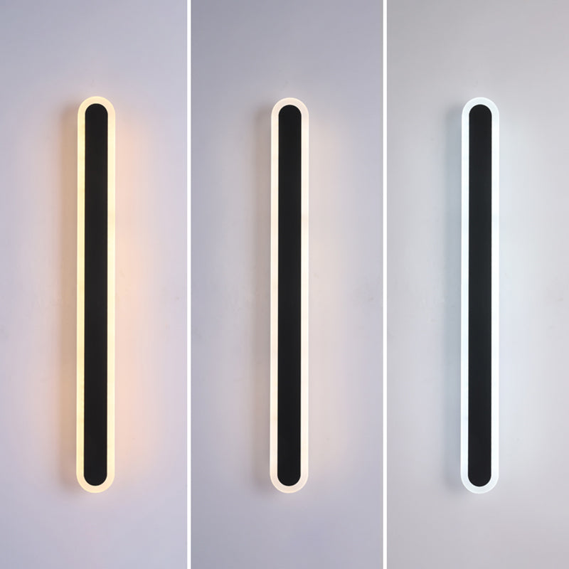 Contemporary Style Linear Wall Light Fixtures Metal 1 Light Led Wall Lights