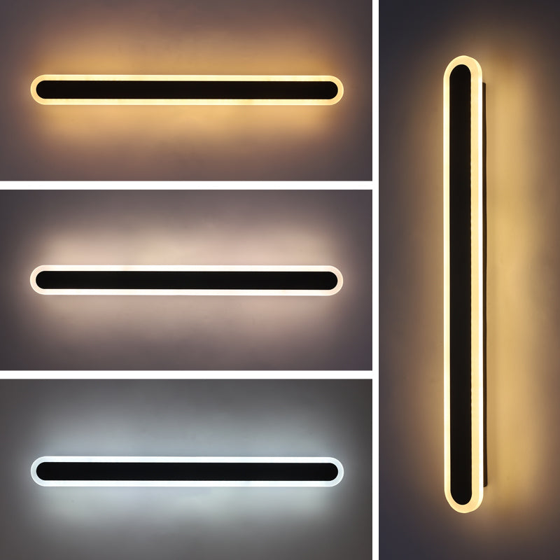 Zeitgenössischer Stil lineare Wandleuchten Metall 1 Leuchtet LED -Wandleuchten