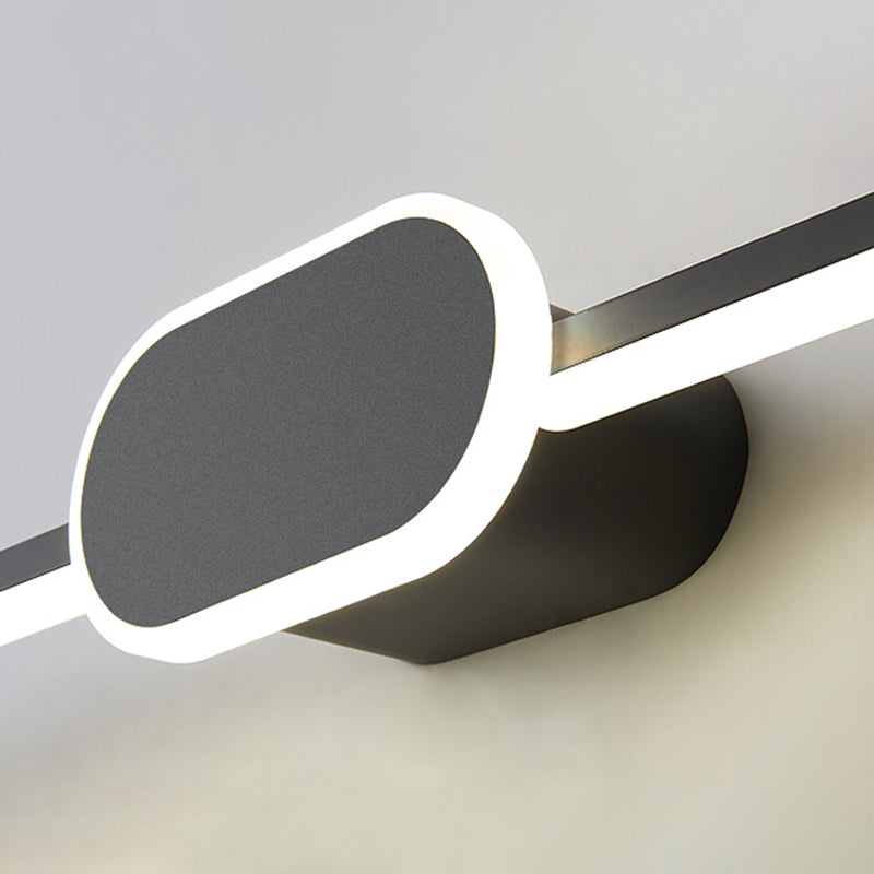 Metal Geometric Shade Wall Lighting Modern Style Mirror Wall Mounted Light Fixture