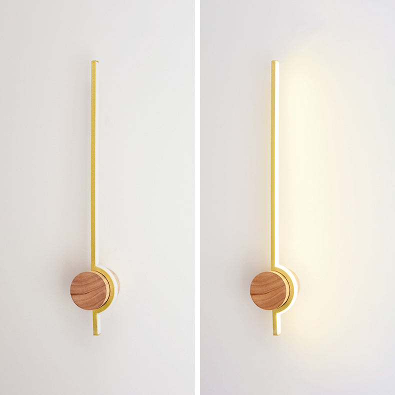 1 Light Metal Linear Wall Lighting Modern Simple Style Wall Mounted Light Fixture