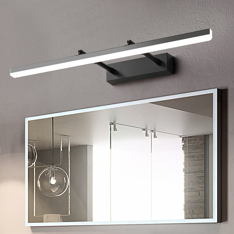 1-Light Metal Linear Mirror Wall Lighting Modern Style Wall Mounted Light Fixture