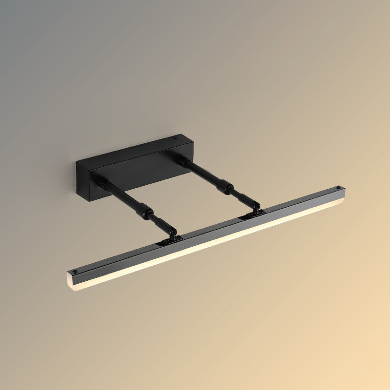 1-Light Metal Linear Mirror Wall Lighting Modern Style Wall Mounted Light Fixture