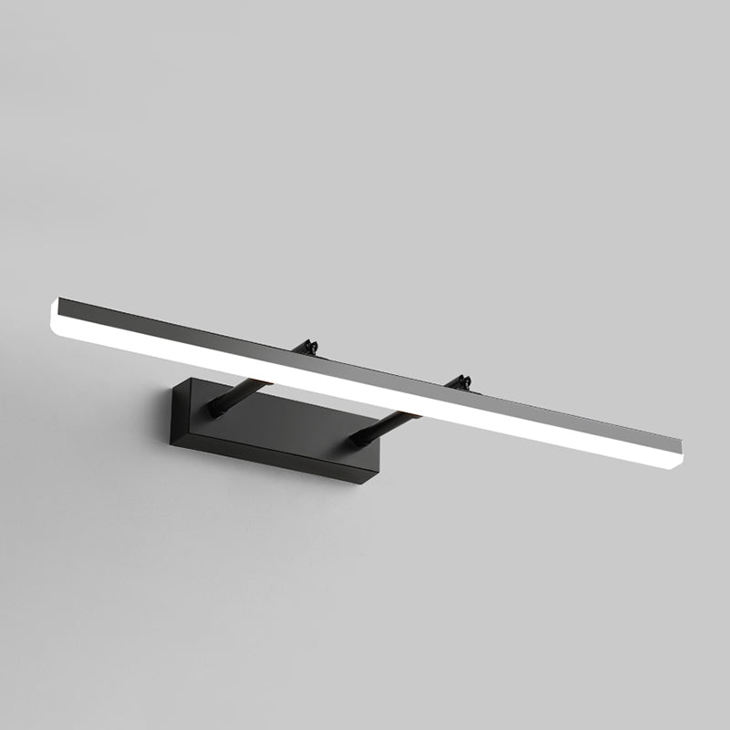 1-Light Metal Linear Mirror Wall Lighting Modern Style Wall Mounted Light Fixture