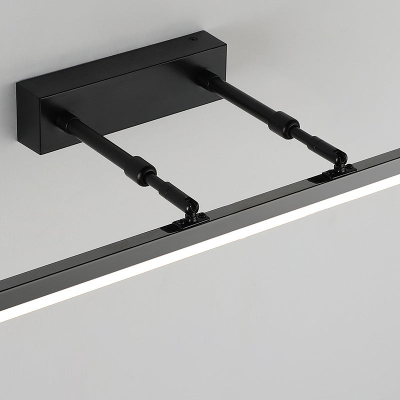 1-Light Metal Linear Mirror Wall Lighting Modern Style Wall Mounted Light Fixture