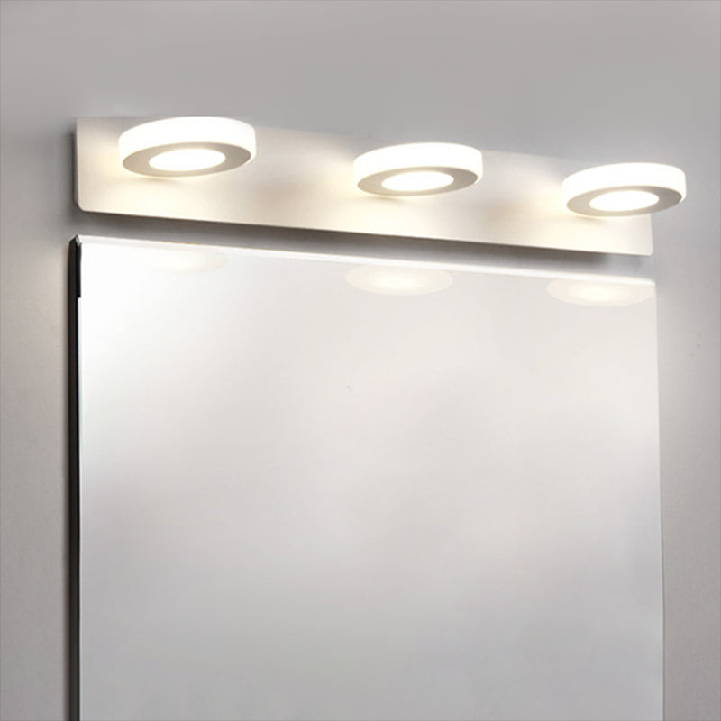 Multi -Lichter runde Schattenwandbeleuchtung moderne Metallwandmontageleuchte in Weiß