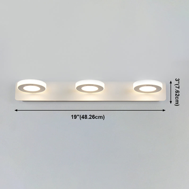 Multi -Lichter runde Schattenwandbeleuchtung moderne Metallwandmontageleuchte in Weiß