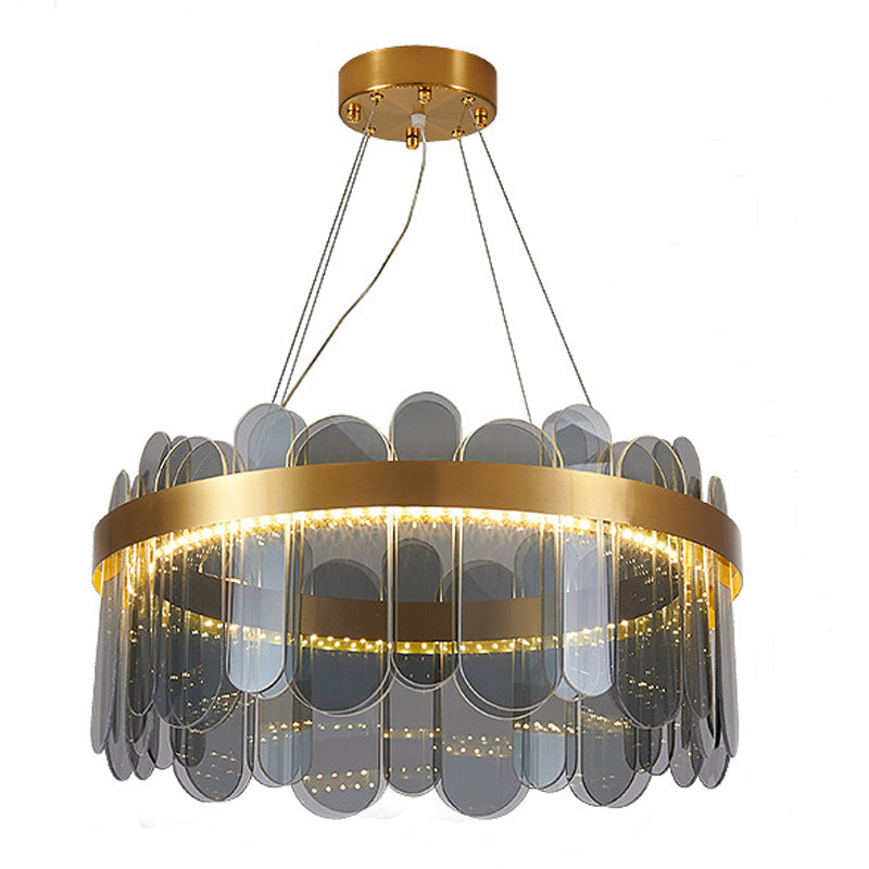 Modern Nordic LED Hanging Light Glass Geometric Chandelier for Living Room