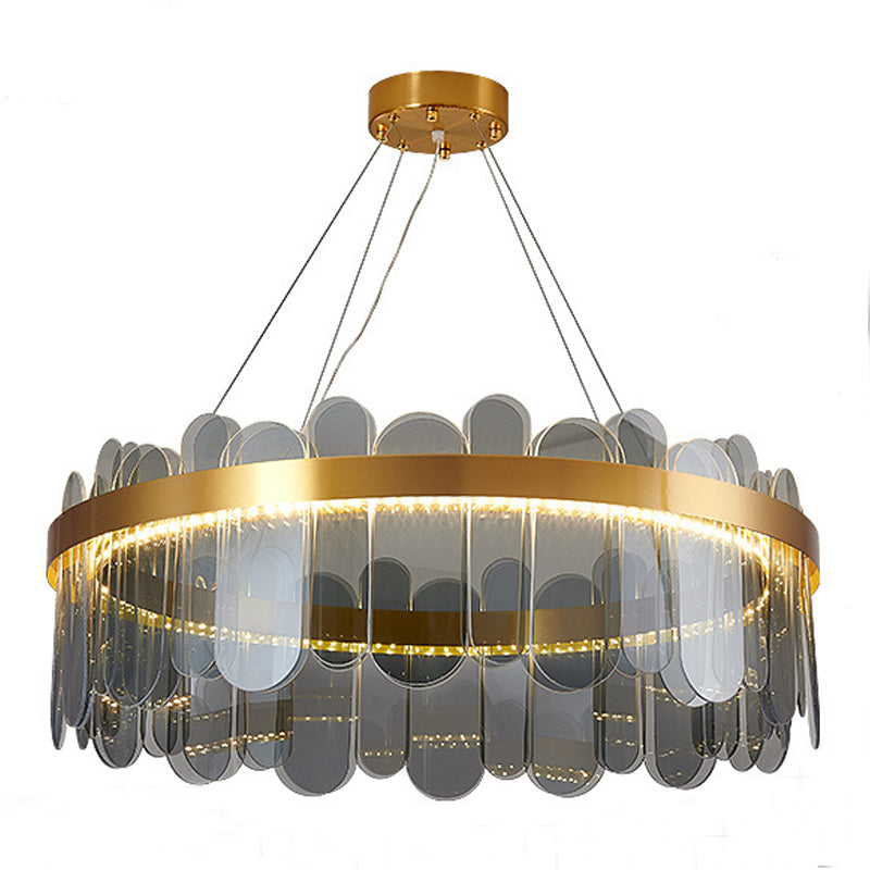 Modern Nordic LED Hanging Light Glass Geometric Chandelier for Living Room