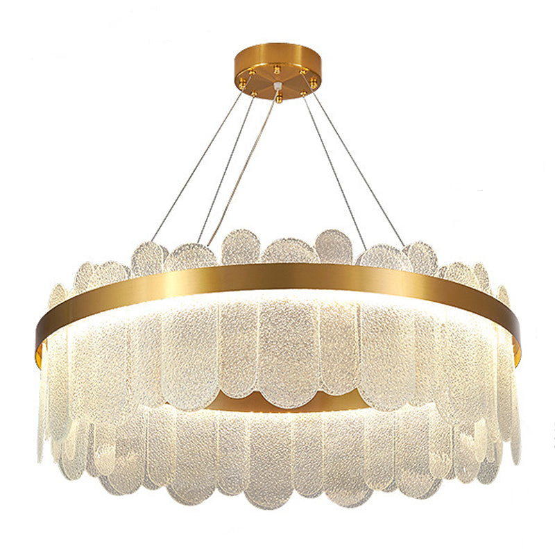 Modern Nordic LED Hanging Light Glass Geometric Chandelier for Living Room