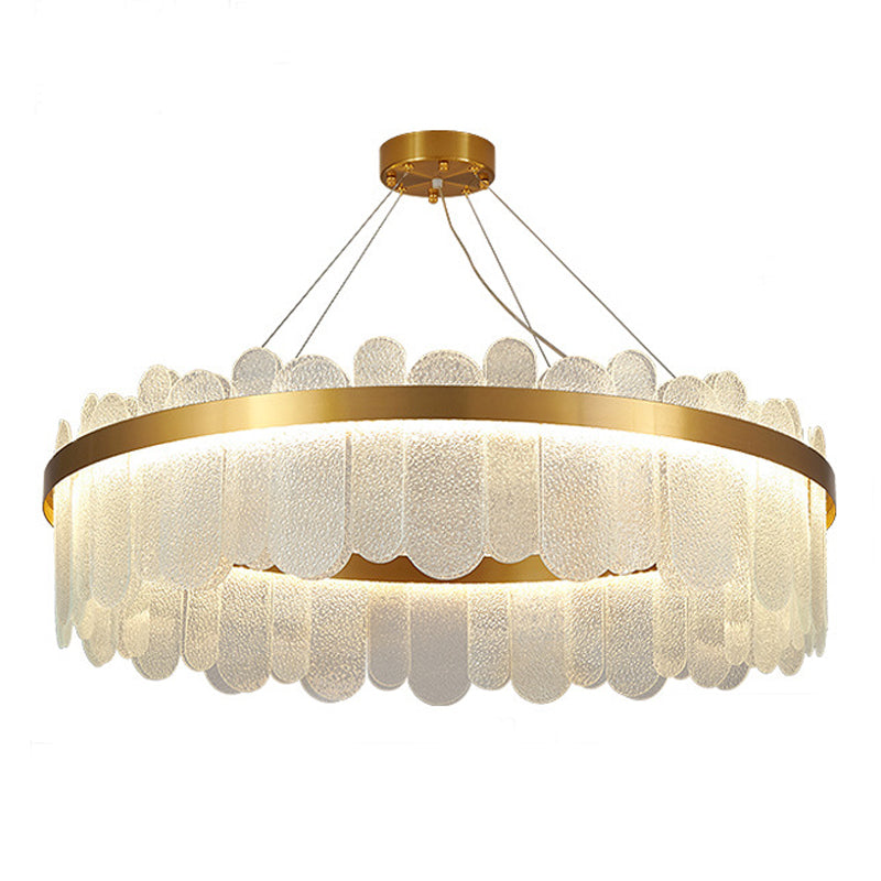 Modern Nordic LED Hanging Light Glass Geometric Chandelier for Living Room