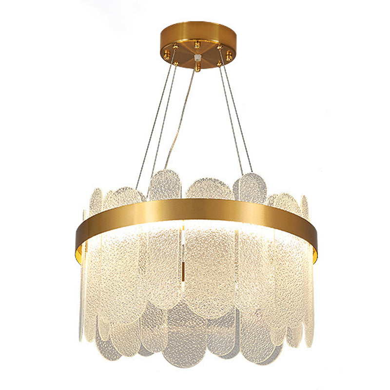Modern Nordic LED Hanging Light Glass Geometric Chandelier for Living Room