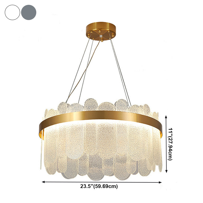 Modern Nordic LED Hanging Light Glass Geometric Chandelier for Living Room